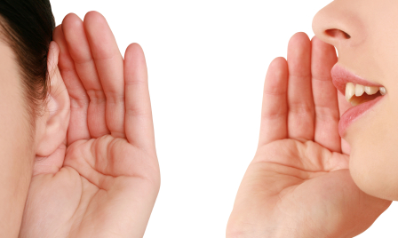 one person talking to another person